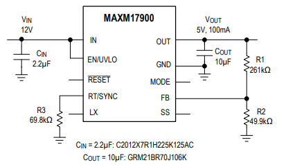 4V~21V 100mA Y(ji)(gu)o?ModuleԴģKMAXM17900