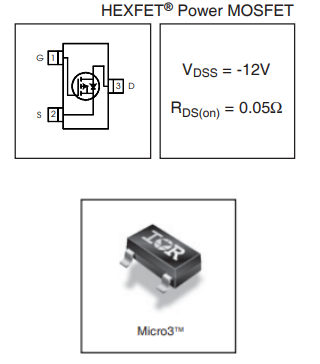 IRLML6401TRPBF12VͨPϵMOSFET