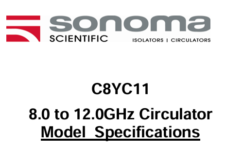 Sonoma Scientific C8YC11h(hun)8-12GHz