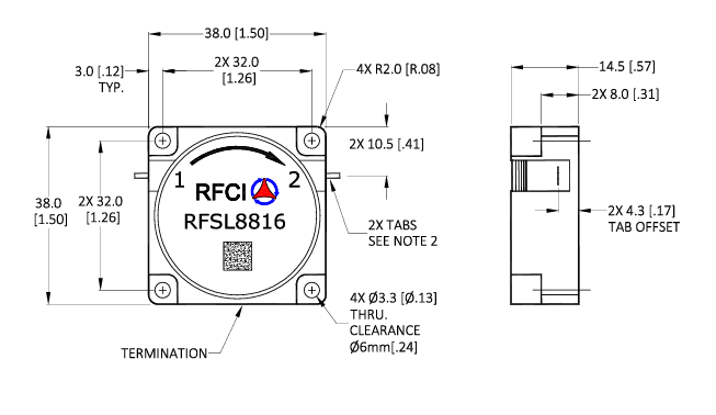 RFCI RFSL8816 CWx2.5-6.2GHz
